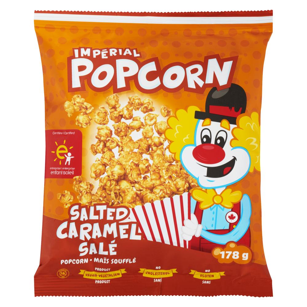 IMPERIAL POPCORN MICROWAVE CARAMEL FLAVORED WITH SEA SALT, 12 X 178 G