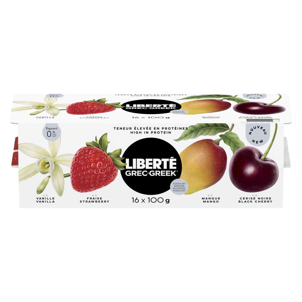 LIBERTE GREEK YOGURT FLAVORS, 3 X 1.6 KG