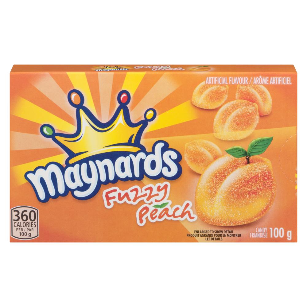 MAYNARDS FUZZY PEACH CANDY, 12 X 100 G