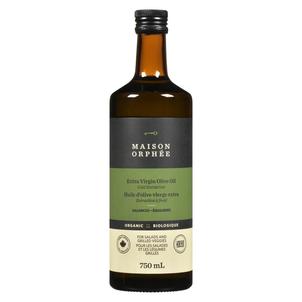 MAISON ORPHEE ORGANIC EXTRA VIRGIN OLIVE OIL, 6 X 750 ML