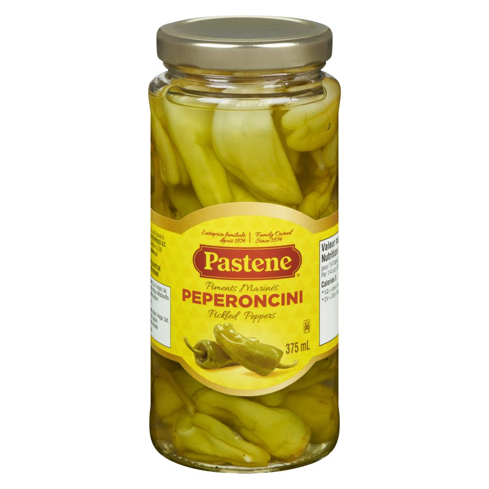 PASTENE GREEN PEPPERS IN VINEGAR, 12 X 375 ML