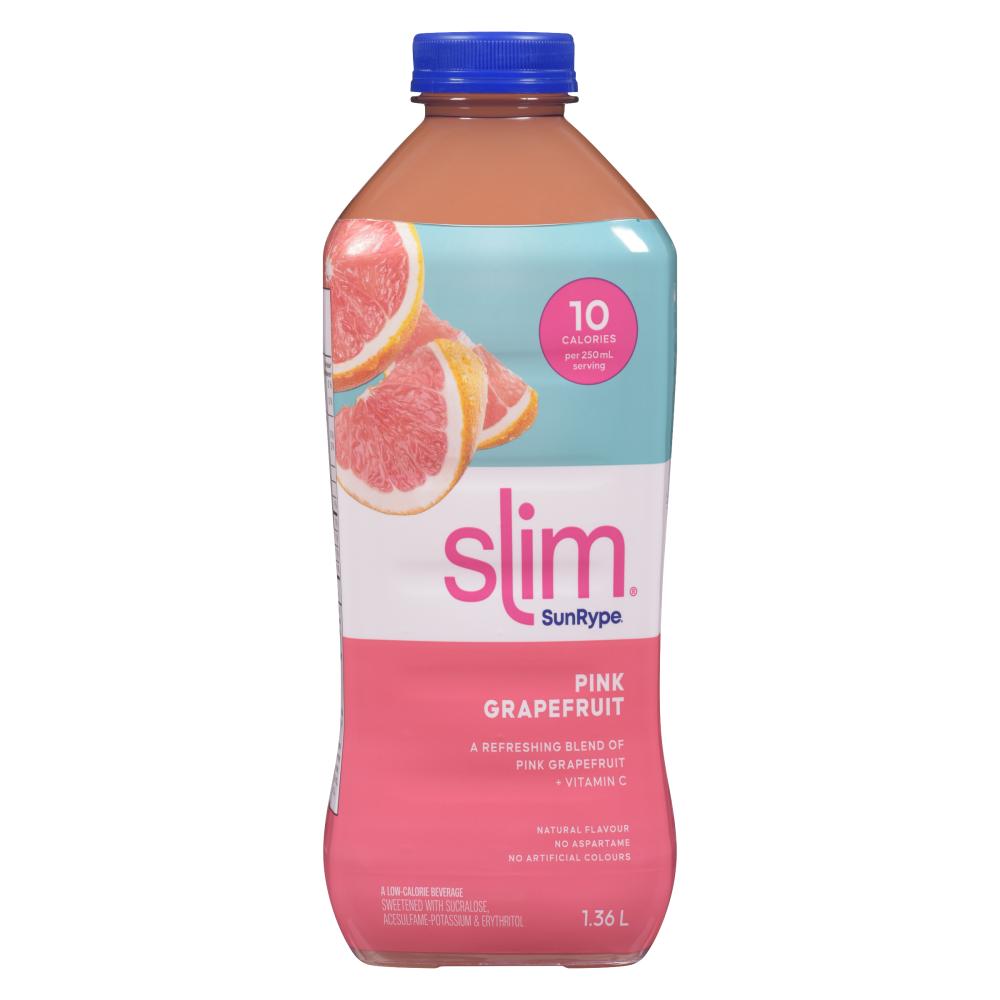 SUNRYPE SLIM PINK GRAPEFRUIT DRINK, 6 X 1.36 L