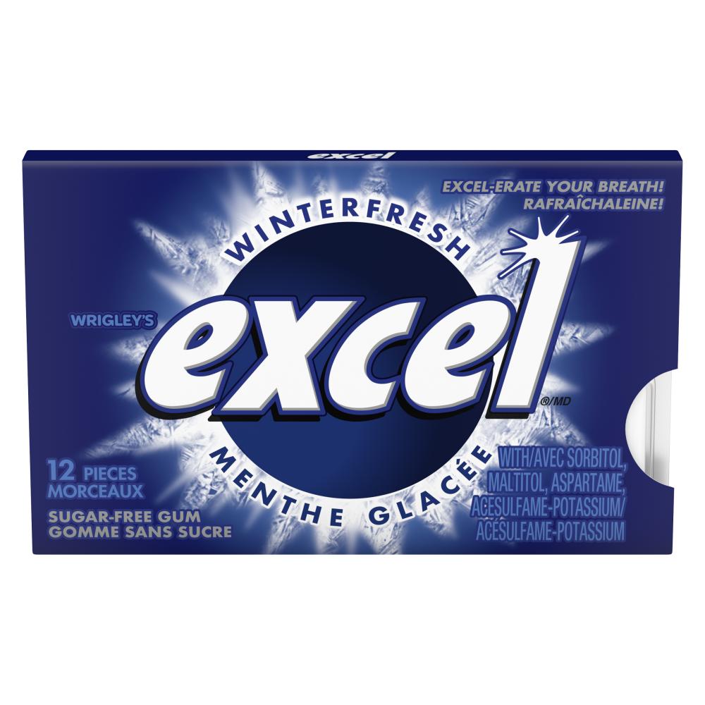 EXCEL ICY MINT GUM, 12 X 1 UN