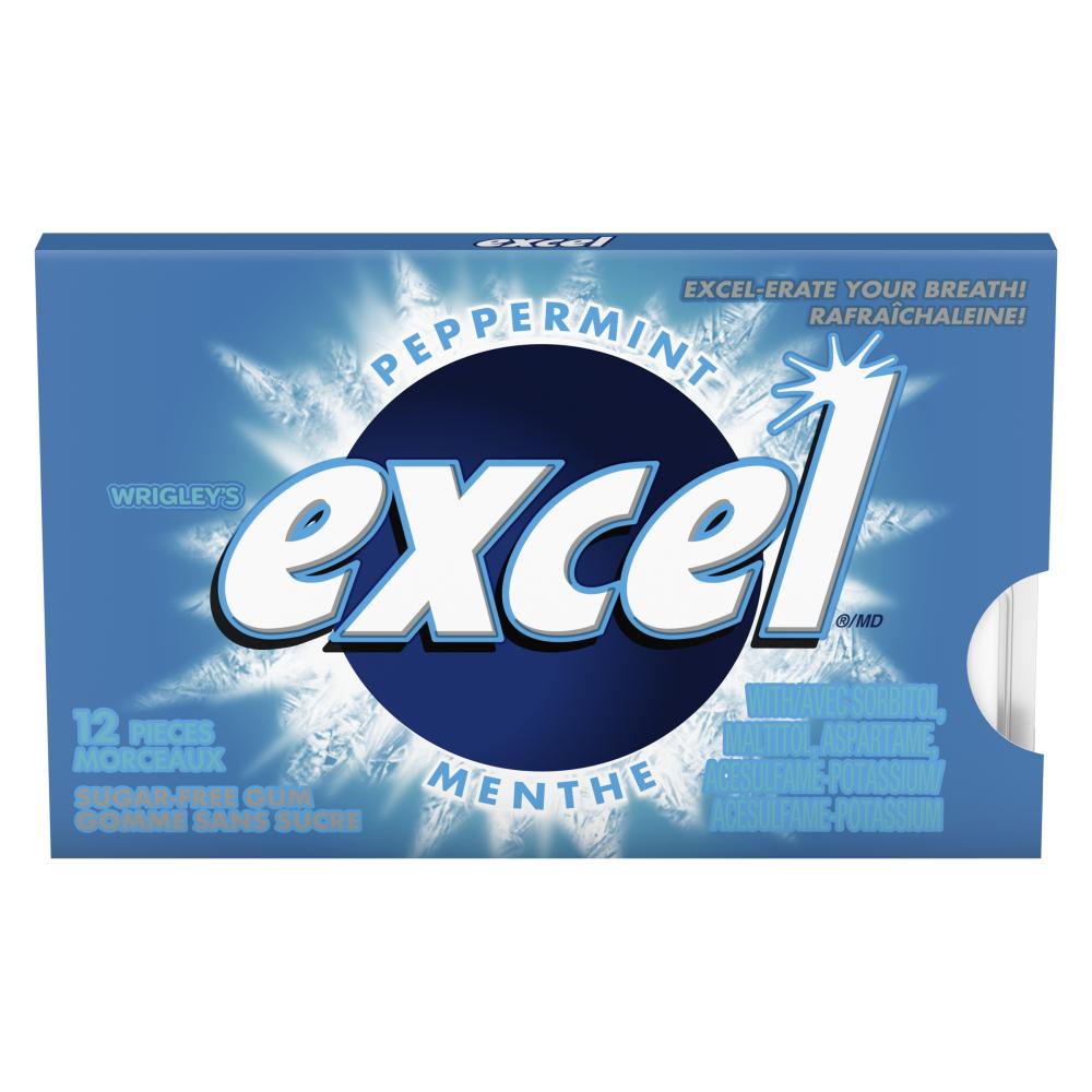 EXCEL PEPPERMINT GUM, 12 X 1 UN