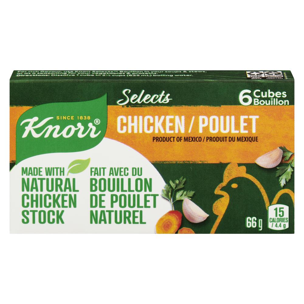 KNORR SELECTS CHICKEN BOUILLON CUBES, 24 X 6 UN