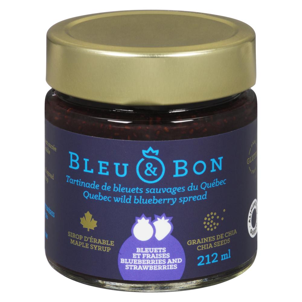 BLEU & BON FRESH BLUEBERRY CHIA JAM, 12 X 212 ML