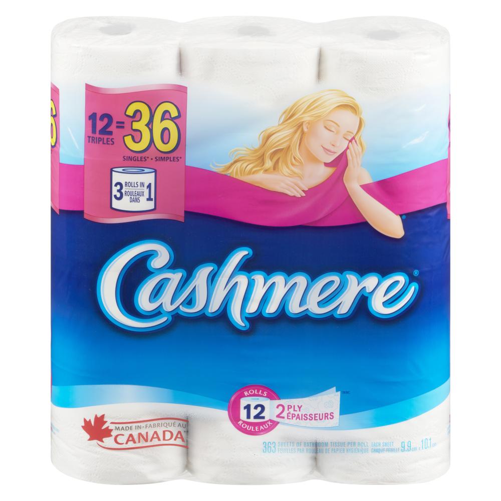 CASHMERE TRIPLE PLY 2 PACK 363 SHEETS, 4 X 12 UN