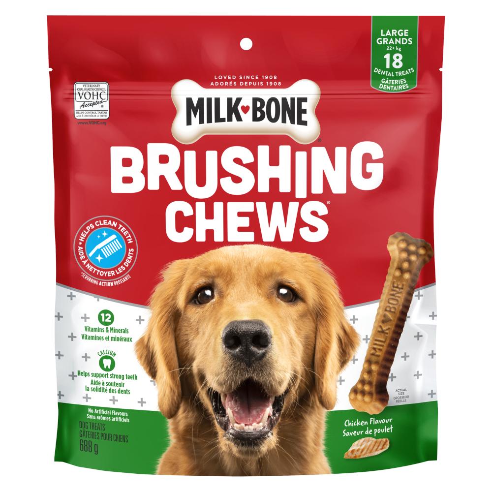 MILKBONE DOG BRUSHING CHEWS, 5 X 18 X 38.22 G
