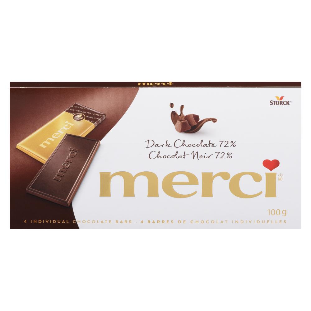 MERCI DARK CHOCOLATE BAR, 15 X 100 G