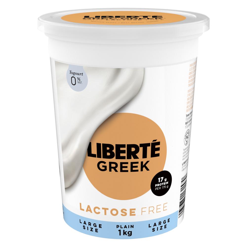LIBERTE GREEK YOGURT NATURAL SLACTOSE, 6 X 1 KG