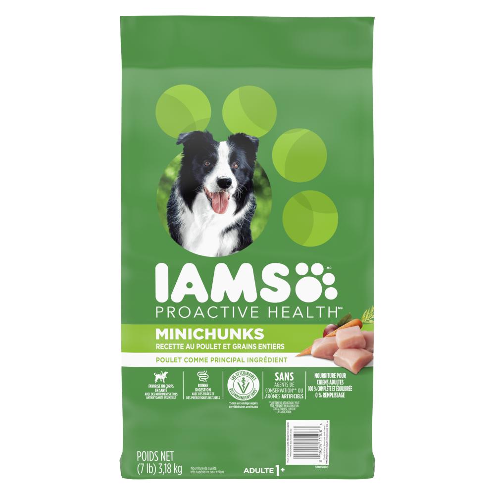 IAMS DOG FOOD MINI CHUNKS BONUS, 4 X 3.18 KG