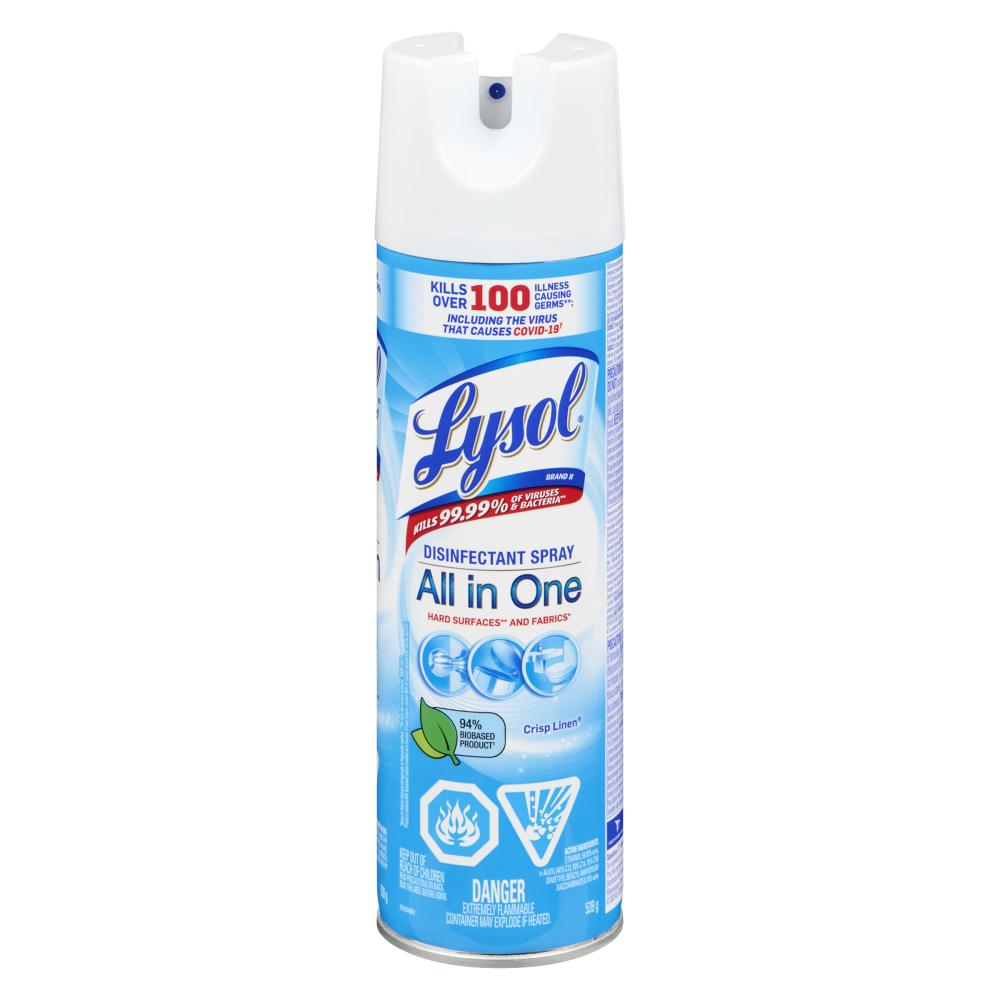 LYSOL DISINFECTANT SPRAY FRESH LINEN, 12 X 539 G