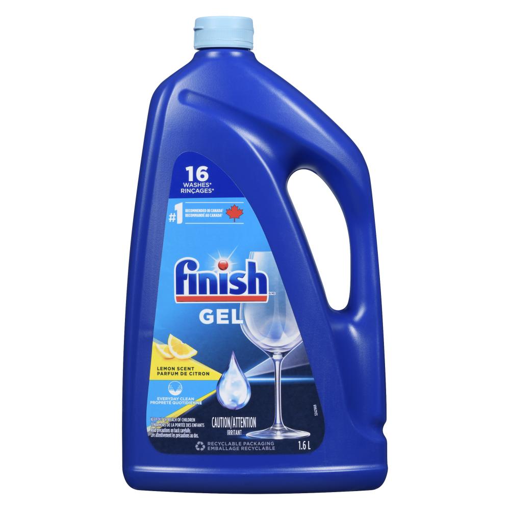FINISH DISHWASHER GEL LEMON SCENT, 6 X 1.6 L