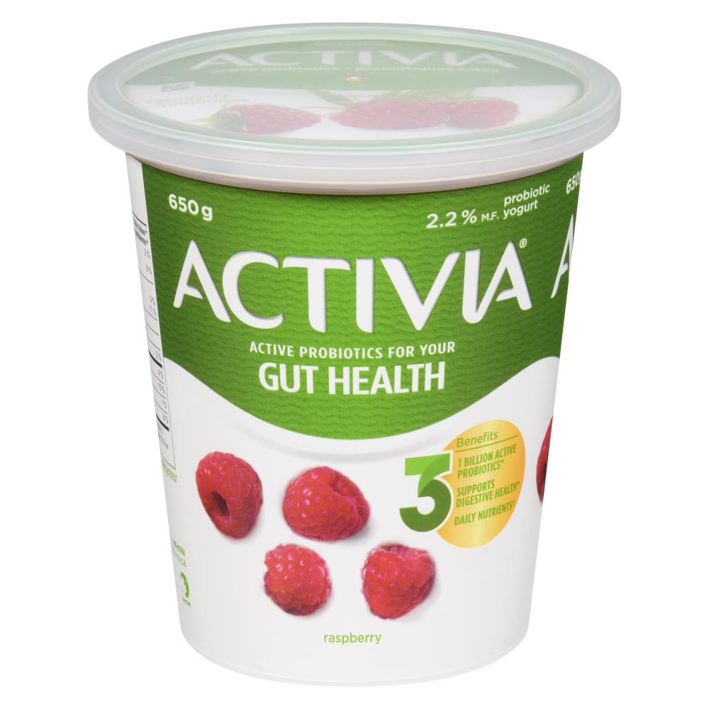 ACTIVIA YOGURT PROBIOTIC RASPBERRIES 2.9%, 6 X 650 G