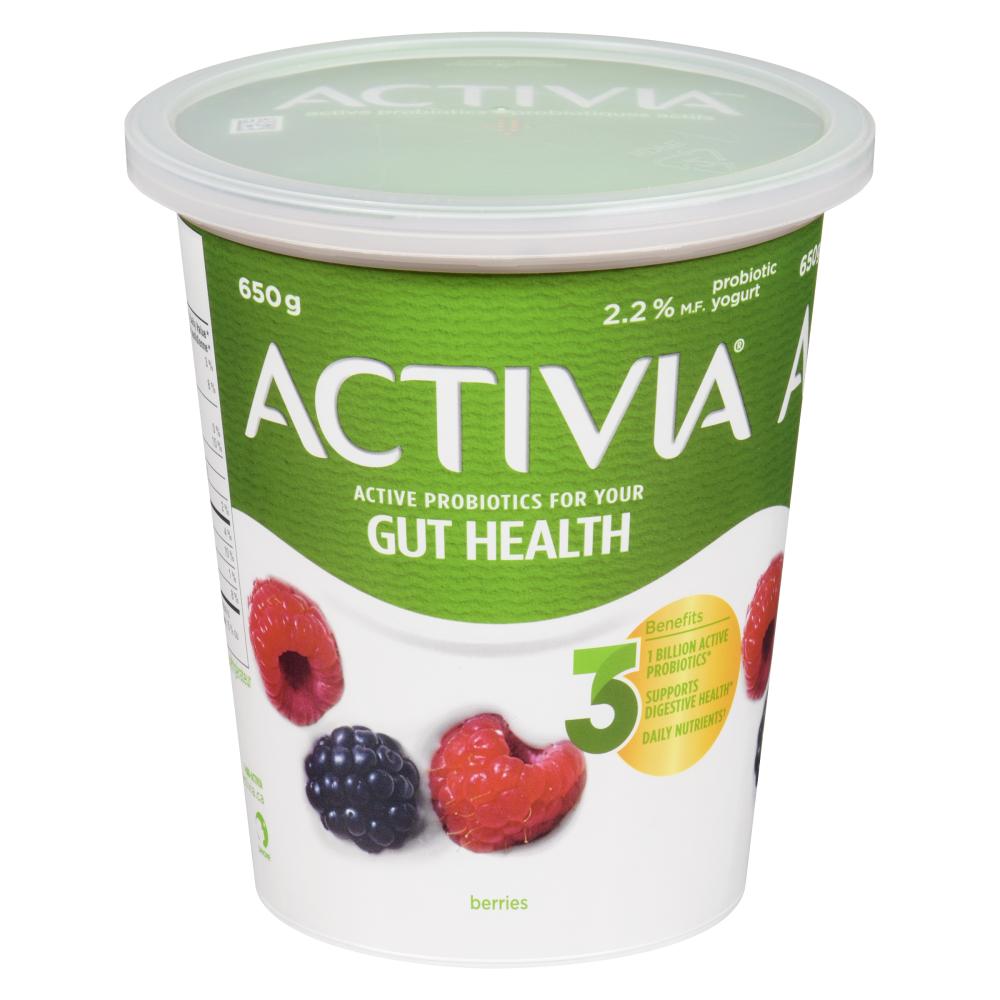 ACTIVIA YOGURT PROBIOTIC WILD STRAWBERRIES, 6 X 650 G