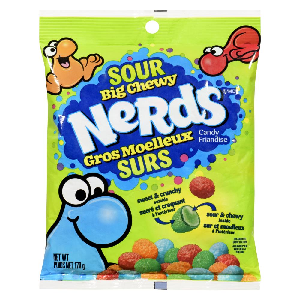 NERDS SOUR BIG CHEWY, 9 X 170 G