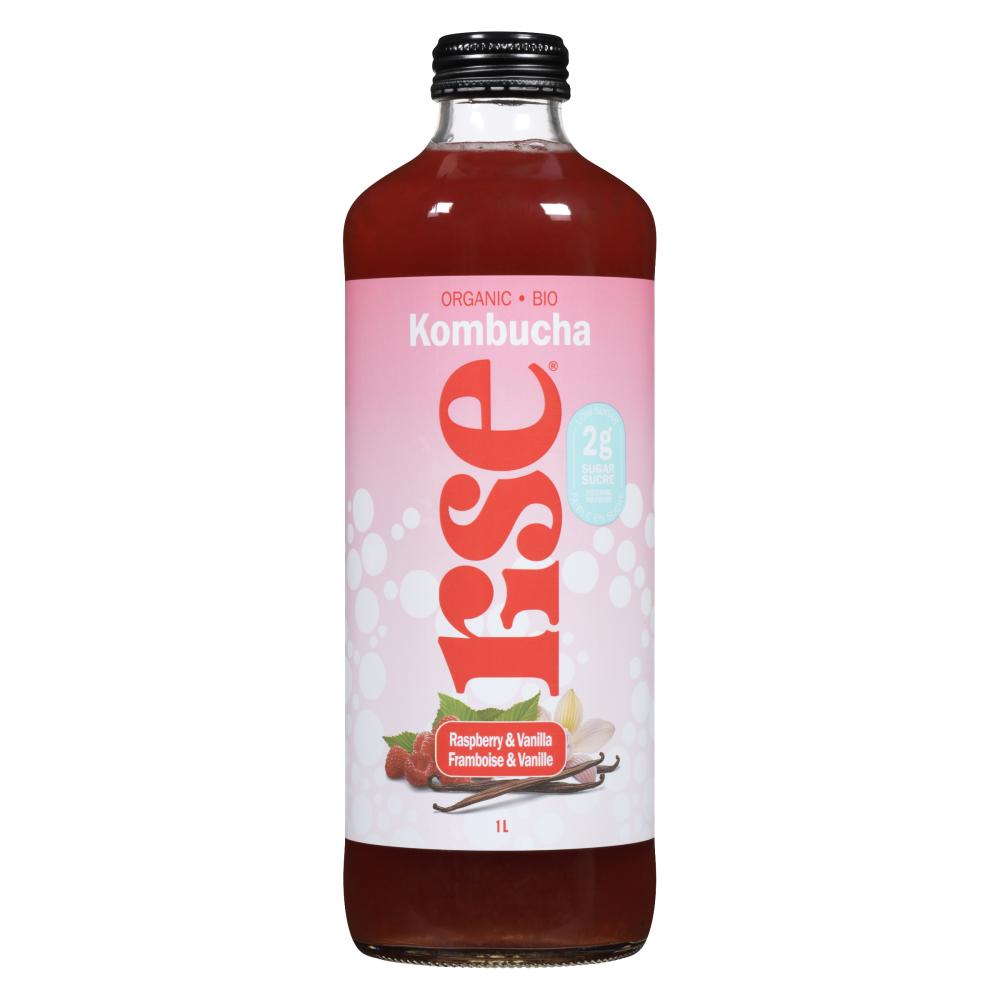 RISE KOMBUCHA, RASPBERRY & VANILLA 1G, 6 x 1L