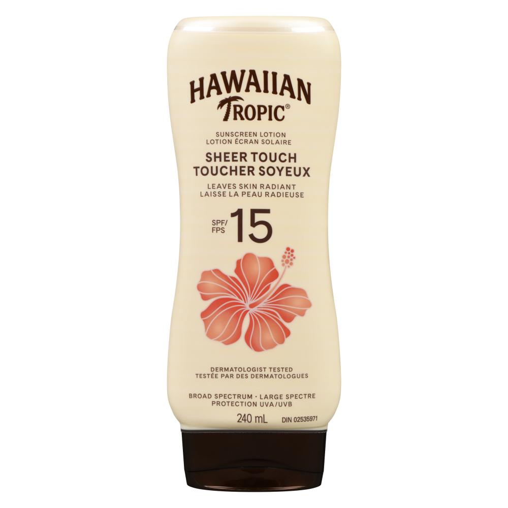 HAWAIIAN TROPIC SILKY SUNSCREEN LOTION SPF15, 3 X 240 ML