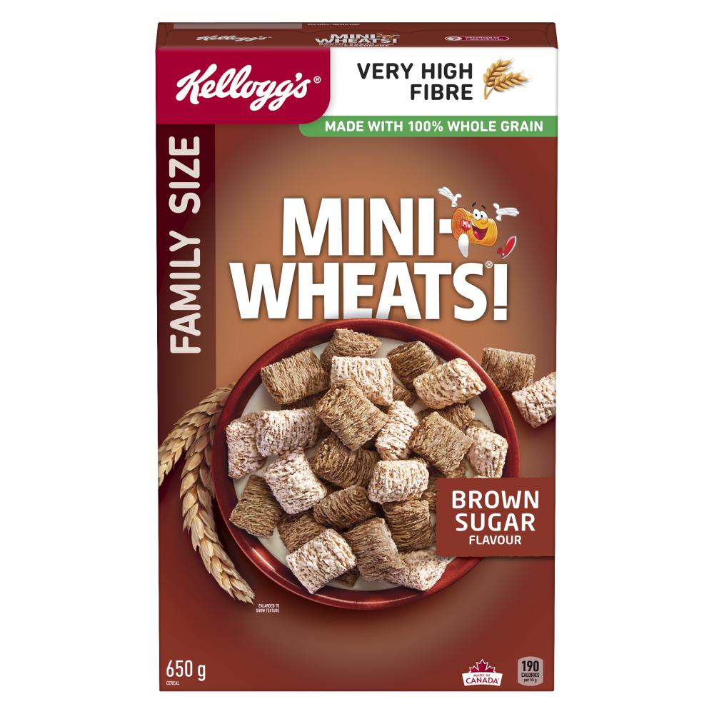 KELLOGG'S MINI-WHEATS MAPLE CEREAL FAMILY SIZE, 10 X 650 G