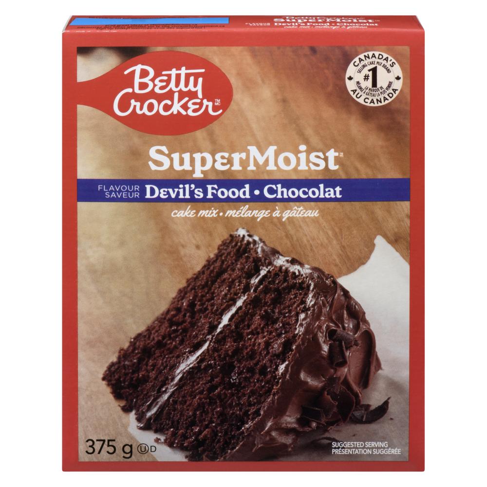 BETTY CROCKER SUPER MOIST DEVIL'S FOOD CAKE, 12 X 375 G