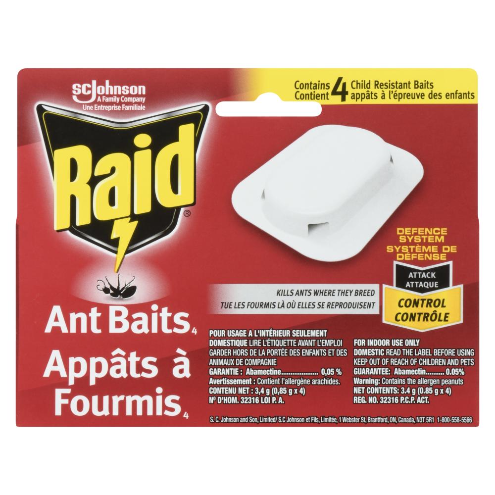 RAID ANT BAITS, 12 X 4 UN
