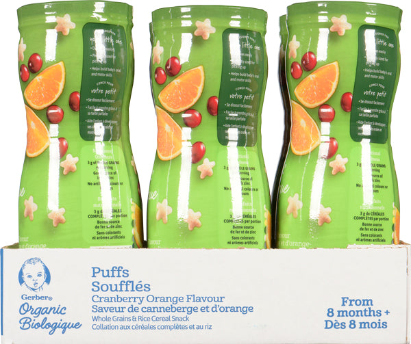 NESTLE GERBER ORGANIC APPLE CARROT BLUEBERRY, 6 X 42 G