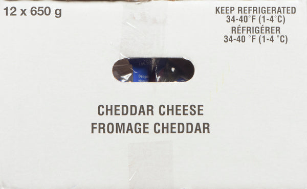 PTITQC PORTION OF CHEDDAR CHEESE, 12 X 650 G