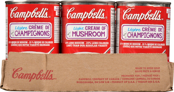 CAMPBELL CREAM OF MUSHROOM AND LEEK SOUP, 12 X 515 ML