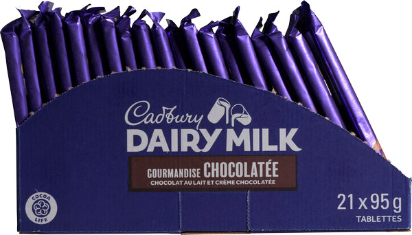 CADBURY DARK MILK GOURMET CHOCOLATE, 21 X 95 G
