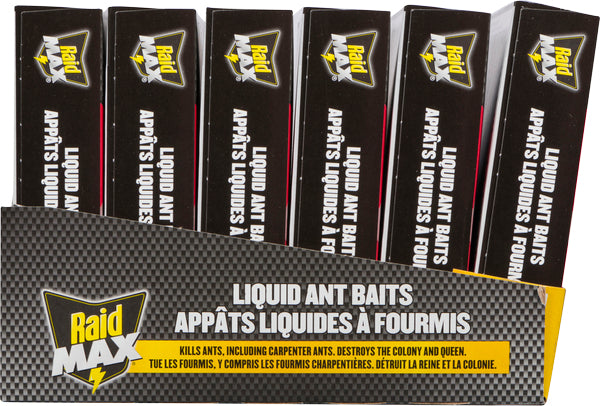 RAID MAX LIQUID ANT BAITS, 12 X 4 UN
