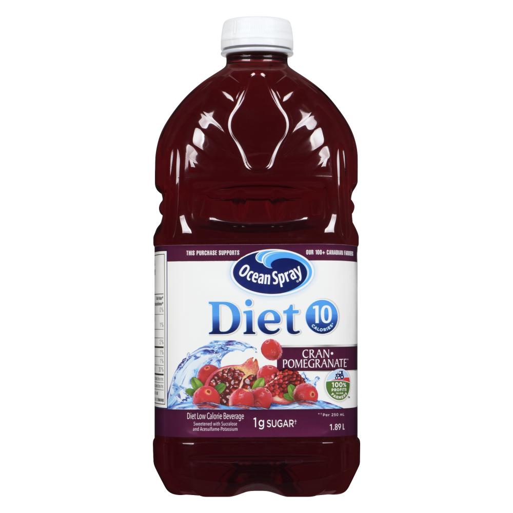 OCEAN SPRAY DIET GREEN CRANBERRY COCKTAIL, 8 X 1.89 L