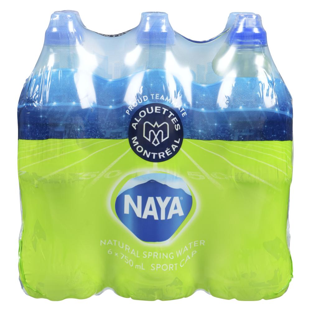 NAYA SPORTS SPRING WATER, 6 X 750 ML