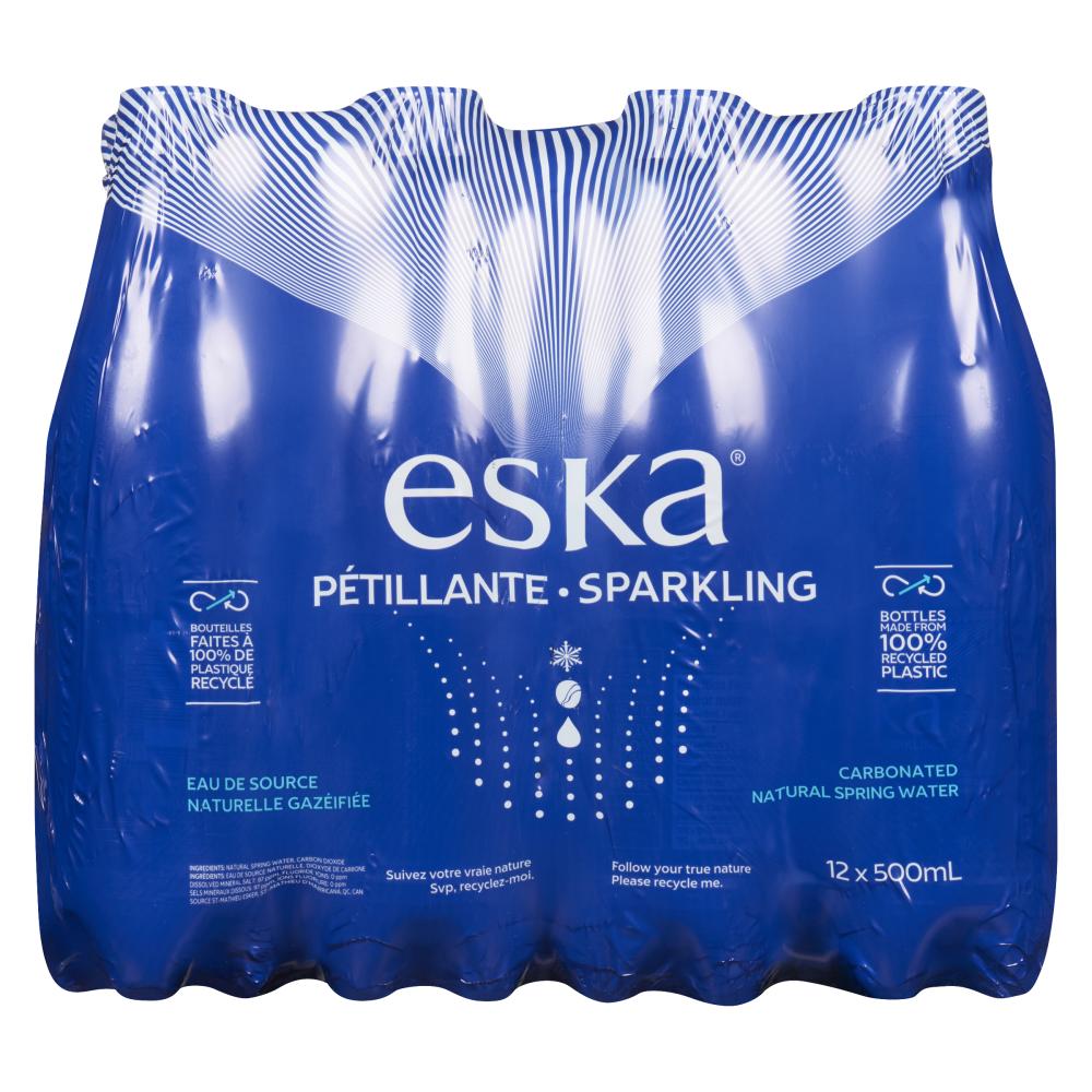 ESKA, CARBONATED BOTTLE SPRING WATER, 12 X 500 ML