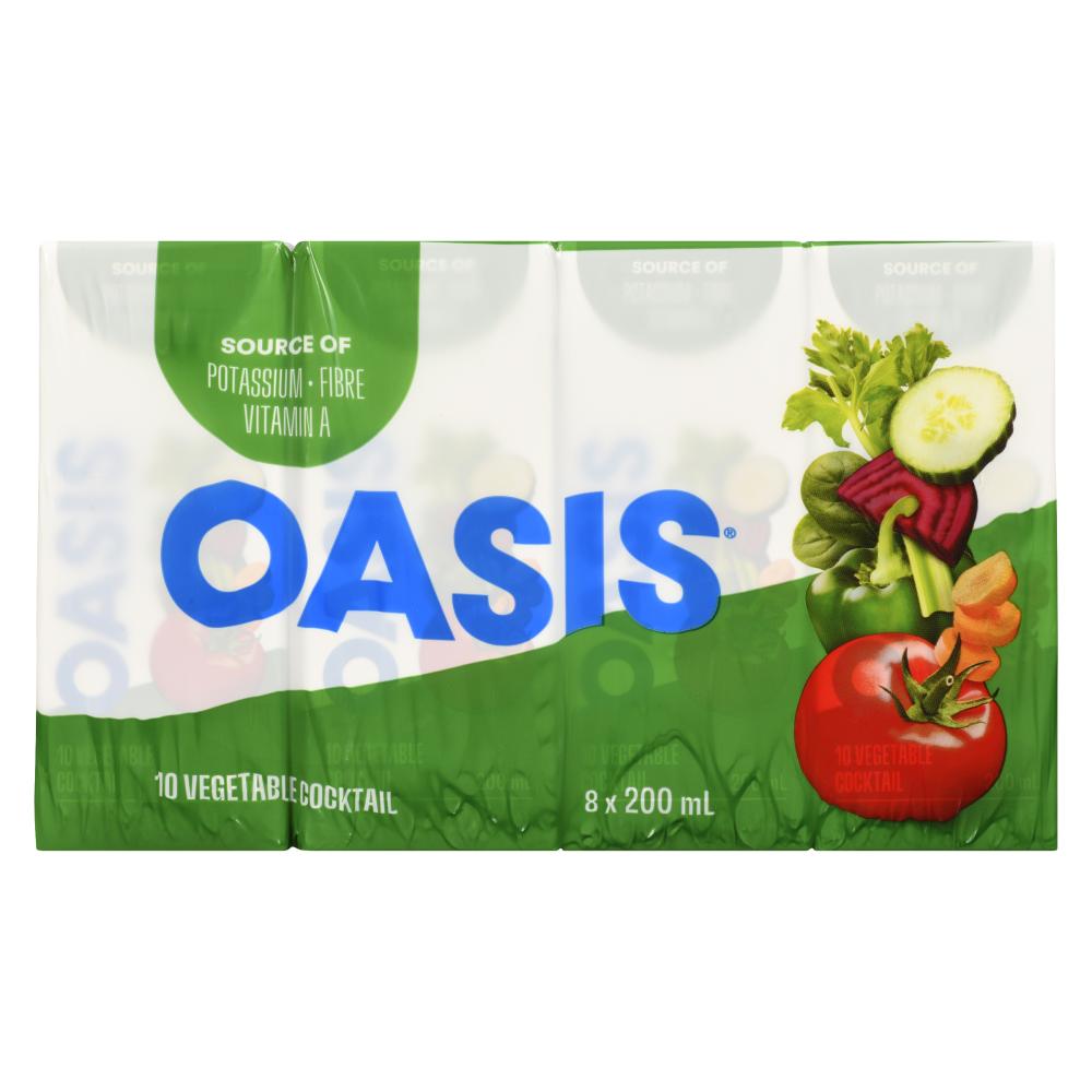 OASIS JUICE 10 VEGETABLES, 4 X 8 X 200 ML
