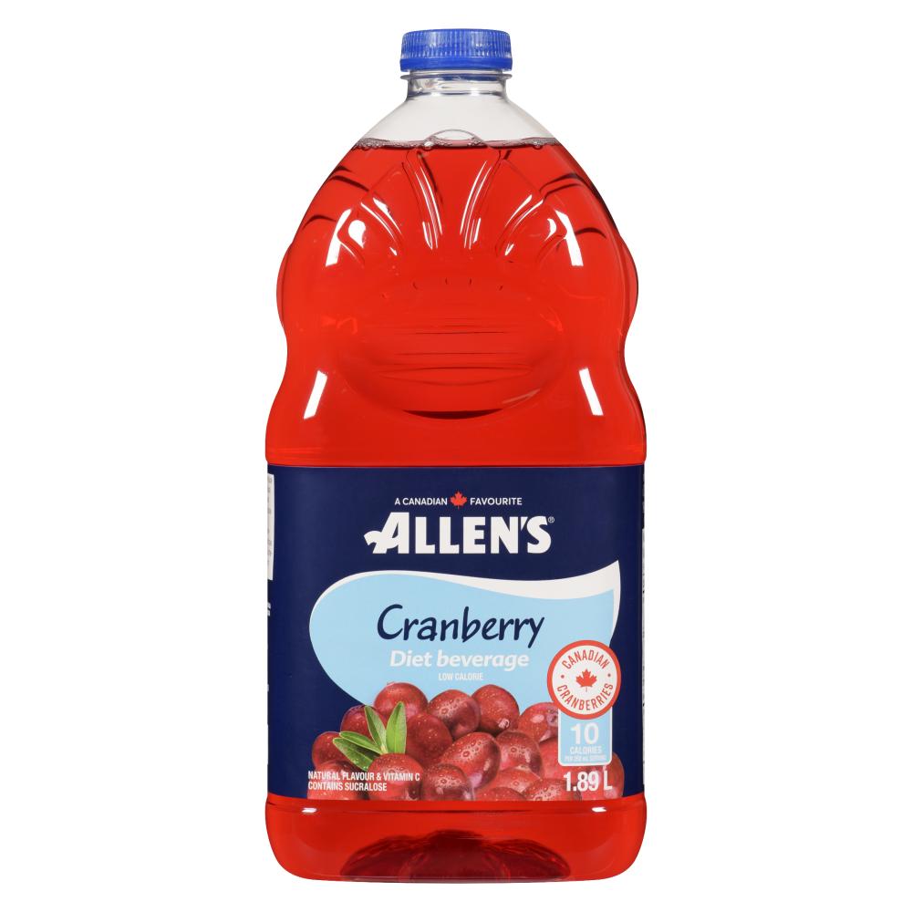 ALLENS DIET CRANBERRY COCKTAIL, 6 X 1.89 L