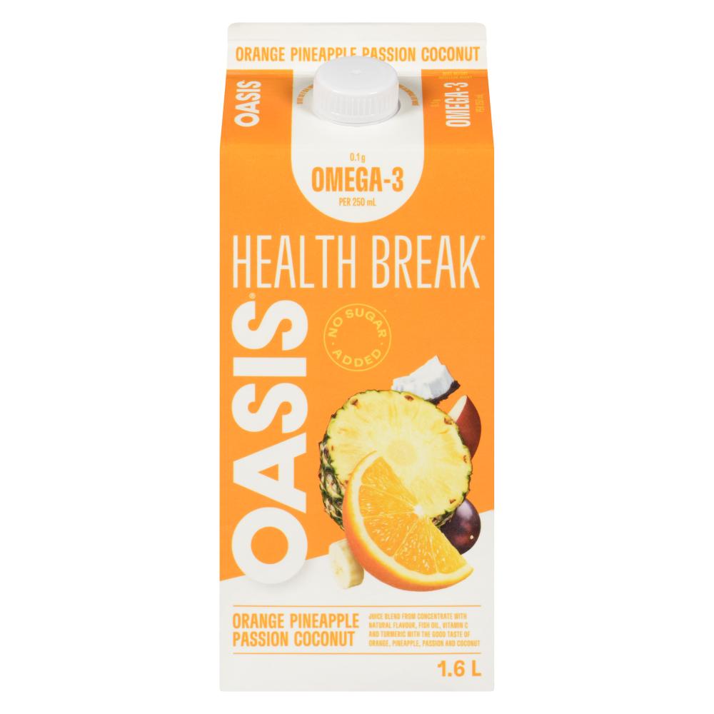 OASIS HBR ORANGE PINEAPPLE OMEGA-3 JUICE, 8 X 1.6 L