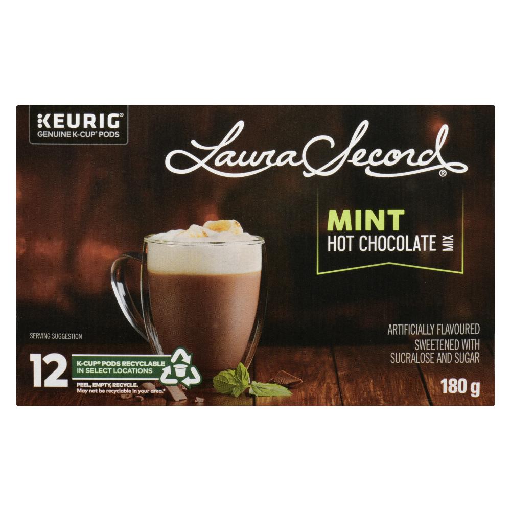 LAURA SECORD MINT HOT CHOCOLATE KCUP, 6 X 180 G