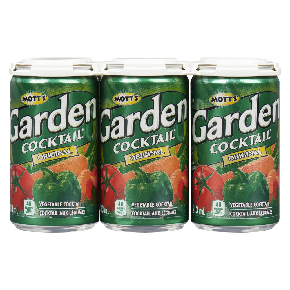 MOTTS GARDEN COCKTAIL FRUIT AND VEGETABLE JUICE, 4 X 6 X 213 ML