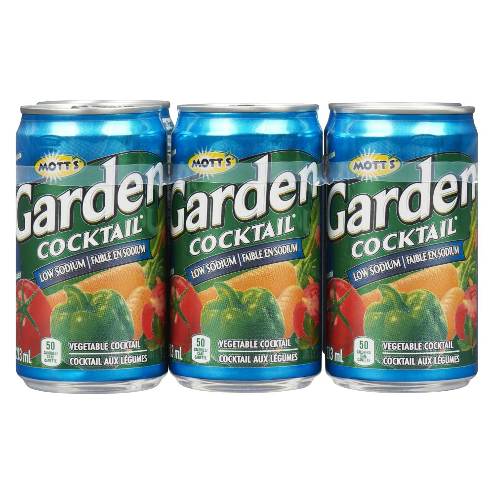 MOTTS GARDEN COCKTAIL LOW SODIUM, 4 X 6 X 213 ML