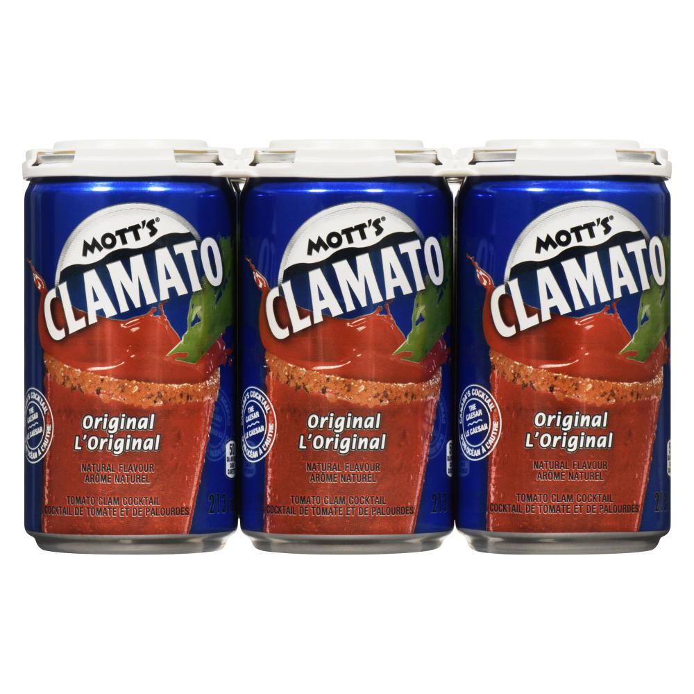 MOTTS CLAMATO JUICE, 4 X 6 X 213 ML