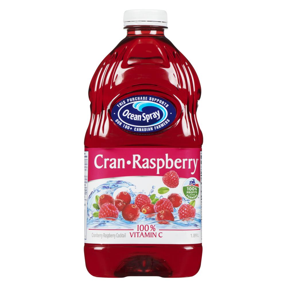 OCEAN SPRAY CRANBERRY FRAMBOISE JUICE, 8 X 1.89 L