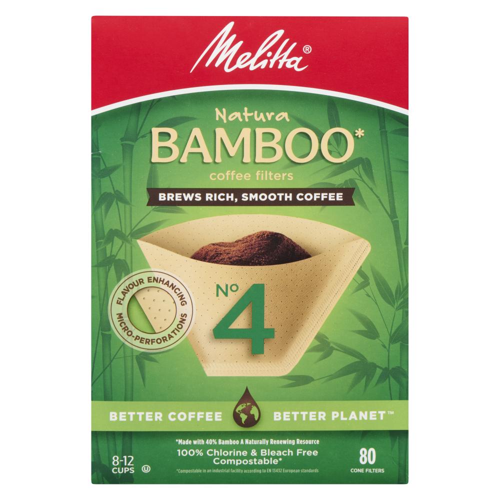 MELITTA BAMBOO COFFEE FILTER, 12 X 80 UN