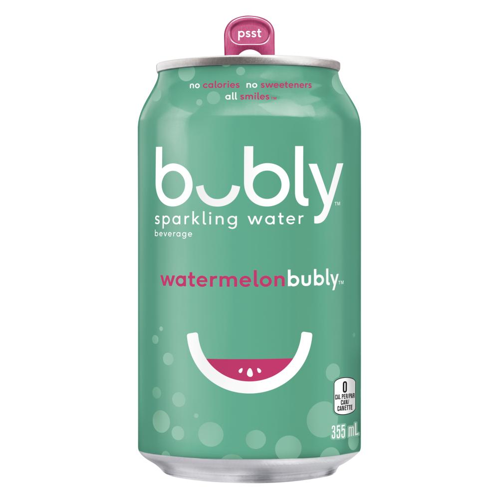 BUBLY WATERMELON SPARKLING WATER, 12 x 355 ML
