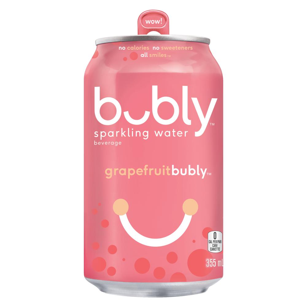 BUBLY GRAPEFRUIT SPARKLING WATER, 12 x 355 ML