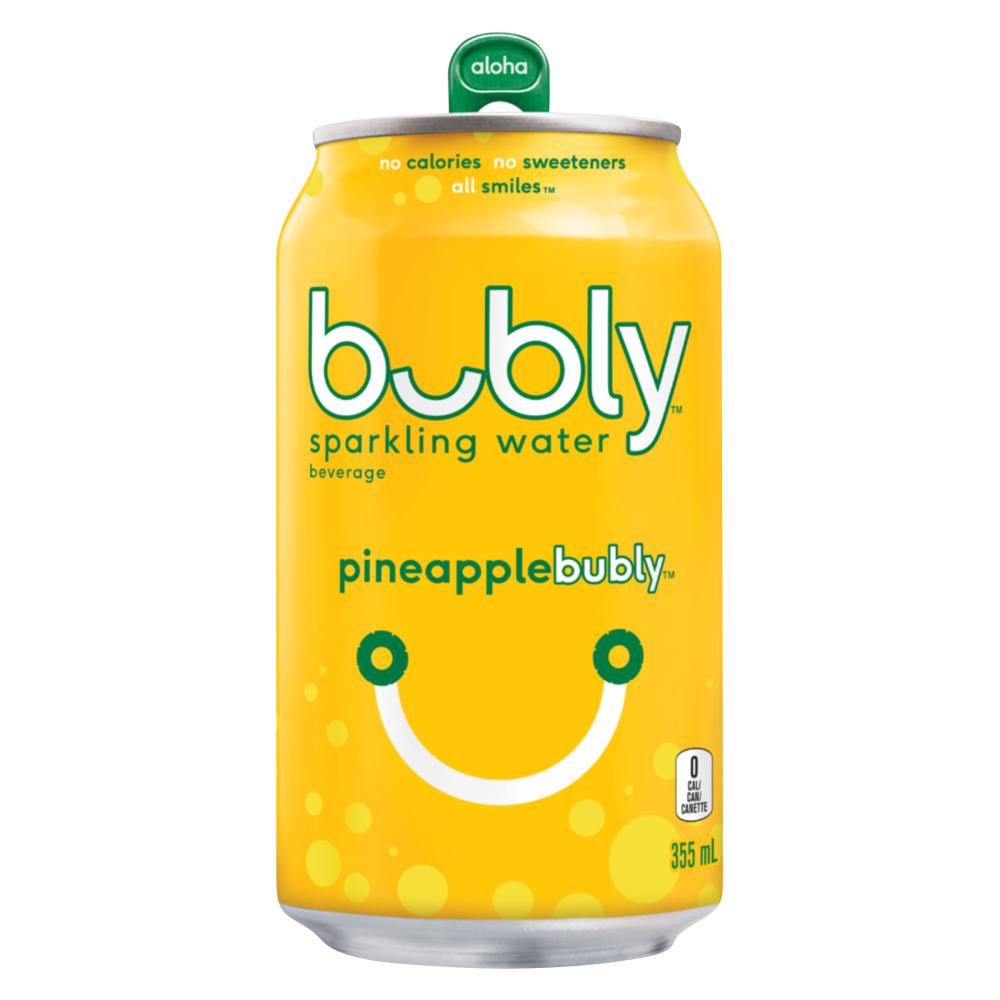 BUBLY PINEAPPLE SPARKLING WATER, 12 x 355 ML