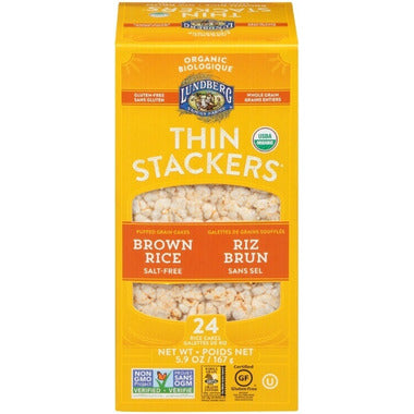 LUNDBERG ORGANI, BROWN RICE SALT FREE, 6 x 167G