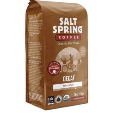 SALT SPRING COF, DECAF DARK - GROUND, 8 x 284G