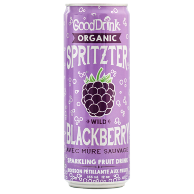 GOODDRINK, ORGANIC BLACKBERRY SPARKLING SPRITZTER, 12 x 355ML