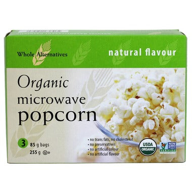 WHOLEALTERNATIV, MICROWAVE POPCORN NAT 85G, 12 x 3PK/85G