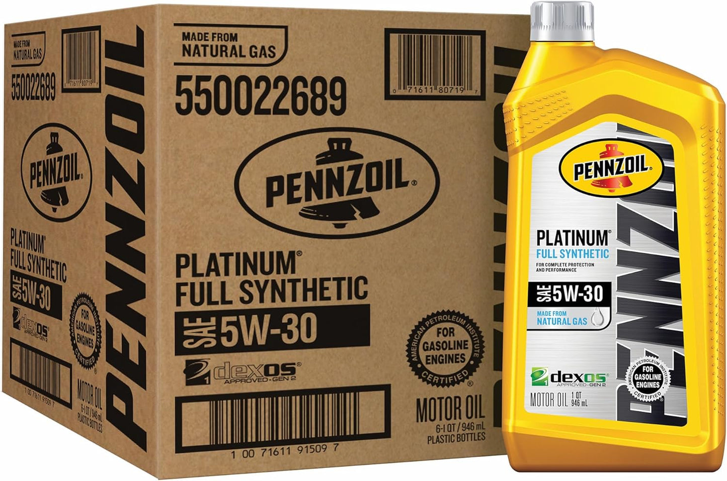 PENNZOIL SYNTHETIC SAE 5W30, 6 X 946 ML